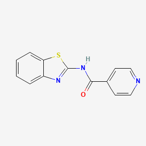 molecular formula C13H9N3OS B5862160 N-(1,3-benzothiazol-2-yl)pyridine-4-carboxamide 