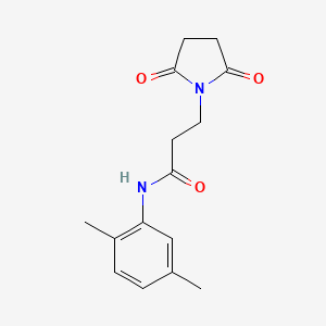 molecular formula C15H18N2O3 B5862217 N-(2,5-dimethylphenyl)-3-(2,5-dioxopyrrolidin-1-yl)propanamide 