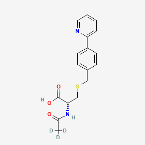 molecular formula C17H18N2O3S B586225 N-(Acetyl-d3)-S-[4-(2-pyridinyl)benzyl]-L-cysteine CAS No. 1795785-71-5