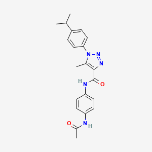 molecular formula C21H23N5O2 B5862267 N-(4-acetamidophenyl)-5-methyl-1-[4-(propan-2-yl)phenyl]-1H-1,2,3-triazole-4-carboxamide 