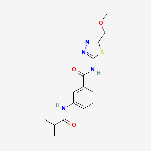molecular formula C15H18N4O3S B5862269 N-[5-(METHOXYMETHYL)-1,3,4-THIADIAZOL-2-YL]-3-(2-METHYLPROPANAMIDO)BENZAMIDE 