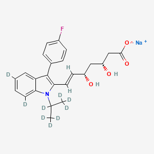 molecular formula C24H25FNNaO4 B586259 Fluvastatin-D8 (Major) Sodium Salt CAS No. 1260178-87-7