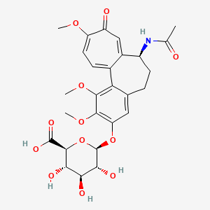 molecular formula C27H31NO12 B586272 3-Demethyl Colchicine 3-O-beta-D-Glucuronide CAS No. 913079-71-7