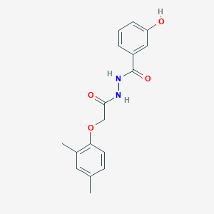 molecular formula C17H18N2O4 B5862858 N'-[2-(2,4-dimethylphenoxy)acetyl]-3-hydroxybenzohydrazide 