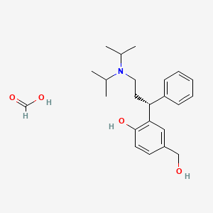 molecular formula C23H33NO4 B586286 (R)-5-Hydroxymethyl Tolterodine Formate CAS No. 380636-49-7