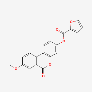 molecular formula C19H12O6 B5862945 8-methoxy-6-oxo-6H-benzo[c]chromen-3-yl furan-2-carboxylate 