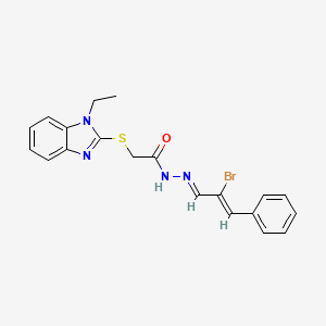 molecular formula C20H19BrN4OS B5863031 N'-[(E,2Z)-2-bromo-3-phenyl-2-propenylidene]-2-[(1-ethyl-1H-benzimidazol-2-yl)thio]acetohydrazide 