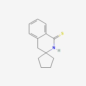 molecular formula C13H15NS B5863063 Spiro[2,4-dihydroisoquinoline-3,1'-cyclopentane]-1-thione 