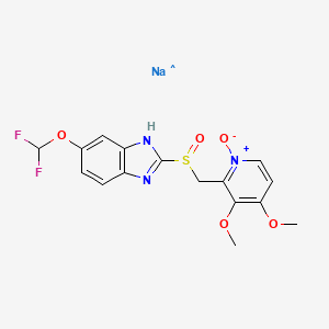 molecular formula C16H15F2N3NaO5S B586309 Pantoprazole N-Oxide Sodium Salt CAS No. 1279822-90-0