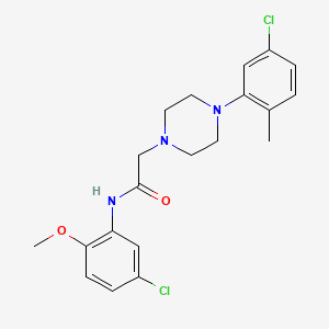 molecular formula C20H23Cl2N3O2 B5863189 N-(5-chloro-2-methoxyphenyl)-2-[4-(5-chloro-2-methylphenyl)piperazin-1-yl]acetamide 