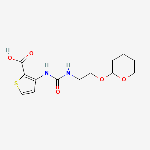 molecular formula C13H18N2O5S B586323 3-[[[[2-[(Tetrahydro-2H-pyran-2-yl)oxy]ethyl]amino]carbonyl]amino]-2-thiophenecarboxylic Acid CAS No. 1265892-01-0