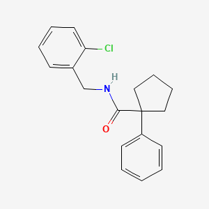 molecular formula C19H20ClNO B5863230 N-[(2-chlorophenyl)methyl]-1-phenylcyclopentane-1-carboxamide 