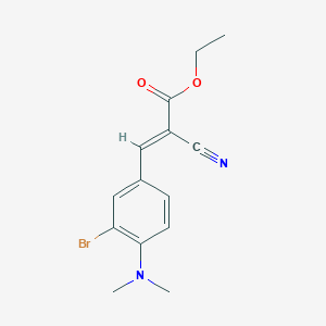 molecular formula C14H15BrN2O2 B5863248 ethyl (2E)-3-[3-bromo-4-(dimethylamino)phenyl]-2-cyanoprop-2-enoate 