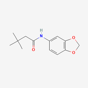 molecular formula C13H17NO3 B5863351 N-(1,3-benzodioxol-5-yl)-3,3-dimethylbutanamide 