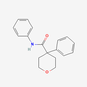 molecular formula C18H19NO2 B5863394 N,4-diphenyloxane-4-carboxamide 