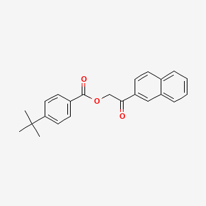 molecular formula C23H22O3 B5863422 2-(2-Naphthyl)-2-oxoethyl 4-(tert-butyl)benzoate 