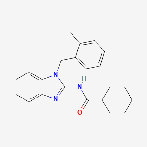 molecular formula C22H25N3O B5863528 N-{1-[(2-METHYLPHENYL)METHYL]-1H-1,3-BENZODIAZOL-2-YL}CYCLOHEXANECARBOXAMIDE 