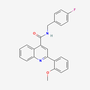 molecular formula C24H19FN2O2 B5863530 N-[(4-fluorophenyl)methyl]-2-(2-methoxyphenyl)quinoline-4-carboxamide 