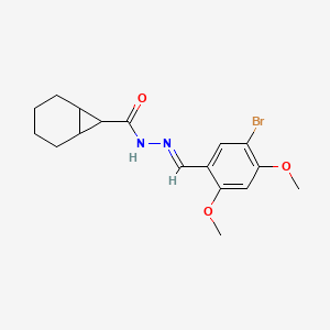 molecular formula C17H21BrN2O3 B5863632 N-[(E)-(5-bromo-2,4-dimethoxyphenyl)methylideneamino]bicyclo[4.1.0]heptane-7-carboxamide 