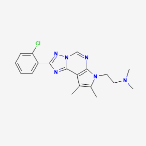 molecular formula C19H21ClN6 B5863634 N-{2-[2-(2-CHLOROPHENYL)-8,9-DIMETHYL-7H-PYRROLO[3,2-E][1,2,4]TRIAZOLO[1,5-C]PYRIMIDIN-7-YL]ETHYL}-N,N-DIMETHYLAMINE 