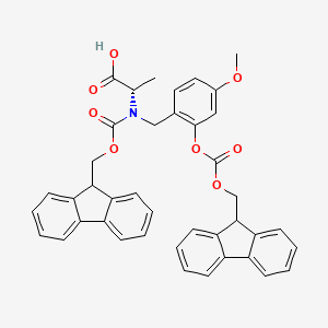 molecular formula C41H35NO8 B586365 Fmoc-(fmochmb)ala-OH CAS No. 148515-85-9