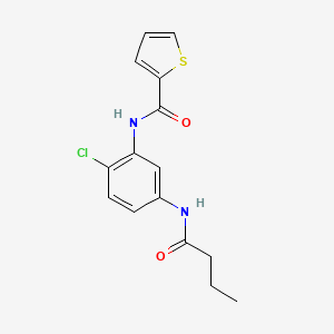 molecular formula C15H15ClN2O2S B5863702 N-[5-(butanoylamino)-2-chlorophenyl]thiophene-2-carboxamide 