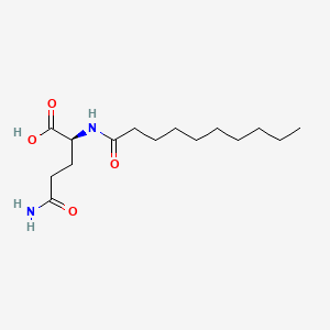 molecular formula C15H28N2O4 B586373 N2-Decanoyl-L-glutamine CAS No. 26060-95-7
