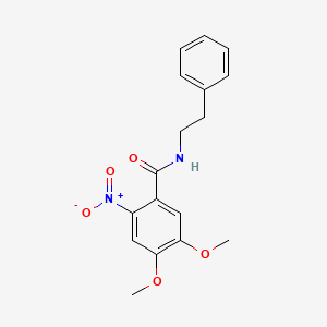 molecular formula C17H18N2O5 B5863807 4,5-dimethoxy-2-nitro-N-phenethylbenzamide CAS No. 5873-58-5