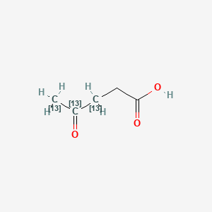 molecular formula C5H8O3 B586381 4-Oxopentanoic-13C3 Acid CAS No. 1391051-93-6