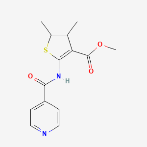 molecular formula C14H14N2O3S B5863864 METHYL 4,5-DIMETHYL-2-[(4-PYRIDYLCARBONYL)AMINO]-3-THIOPHENECARBOXYLATE 