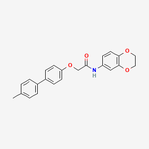 molecular formula C23H21NO4 B5863982 N-(2,3-DIHYDRO-1,4-BENZODIOXIN-6-YL)-2-((4'-ME(1,1'-BIPHENYL)-4-YL)OXY)ACETAMIDE 
