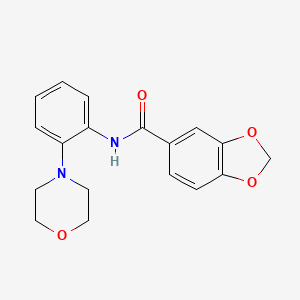 molecular formula C18H18N2O4 B5864005 N-[2-(4-morpholinyl)phenyl]-1,3-benzodioxole-5-carboxamide 