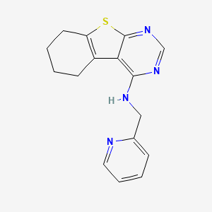 molecular formula C16H16N4S B5864146 N-(pyridin-2-ylmethyl)-5,6,7,8-tetrahydro[1]benzothieno[2,3-d]pyrimidin-4-amine 