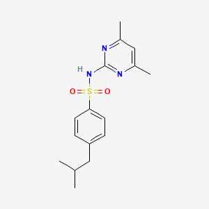 molecular formula C16H21N3O2S B5864191 N-(4,6-dimethylpyrimidin-2-yl)-4-(2-methylpropyl)benzenesulfonamide 