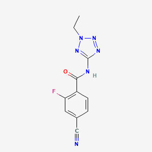 B5864260 4-cyano-N-(2-ethyl-2H-tetrazol-5-yl)-2-fluorobenzamide CAS No. 704875-40-1