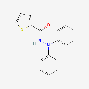 molecular formula C17H14N2OS B5864434 N',N'-diphenylthiophene-2-carbohydrazide 