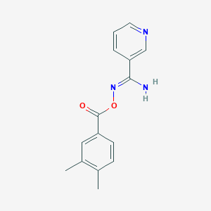 molecular formula C15H15N3O2 B5864459 N'-{[(3,4-dimethylphenyl)carbonyl]oxy}pyridine-3-carboximidamide 
