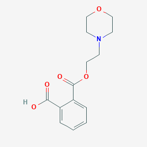 molecular formula C14H17NO5 B5864501 2-(2-Morpholin-4-ylethoxycarbonyl)benzoic acid 
