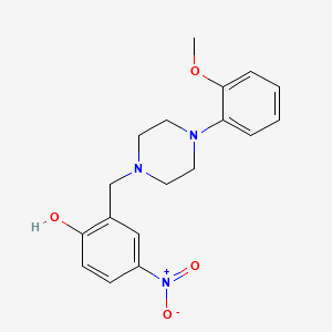 molecular formula C18H21N3O4 B5864544 2-[[4-(2-methoxyphenyl)piperazin-1-yl]methyl]-4-nitrophenol 