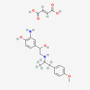 molecular formula C22H28N2O7 B586455 N-Deformyl Formoterol-d6 Fumarate (Mixture of Diastereomers) CAS No. 1795142-59-4