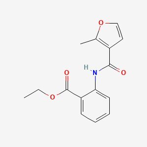 molecular formula C15H15NO4 B5864616 ETHYL 2-{[(2-METHYL-3-FURYL)CARBONYL]AMINO}BENZOATE 