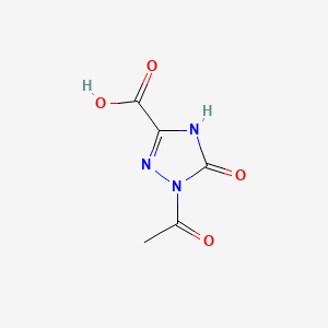 molecular formula C5H5N3O4 B586462 1-Acetyl-5-oxo-2,5-dihydro-1H-1,2,4-triazole-3-carboxylic acid CAS No. 144704-37-0