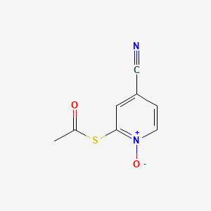 molecular formula C8H6N2O2S B586463 Ethanethioic Acid S-(4-Cyano-1-oxido-2-pyridinyl) Ester CAS No. 1186127-88-7