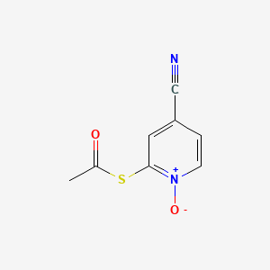 S-(4-Cyano-1-oxo-1lambda~5~-pyridin-2-yl) ethanethioate