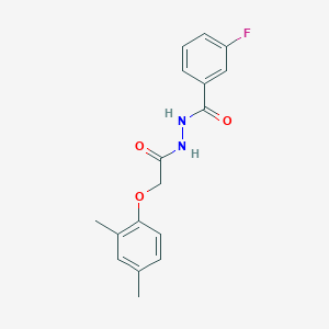molecular formula C17H17FN2O3 B5864748 N'-[2-(2,4-dimethylphenoxy)acetyl]-3-fluorobenzohydrazide 