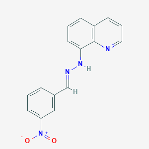 molecular formula C16H12N4O2 B5864811 N-[(E)-(3-nitrophenyl)methylideneamino]quinolin-8-amine 