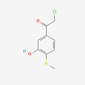 molecular formula C9H9ClO2S B586485 ETHANONE, 2-CHLORO-1-[3-HYDROXY-4-(METHYLTHIO)PHENYL]- CAS No. 151792-80-2