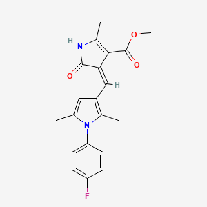 molecular formula C20H19FN2O3 B5864902 methyl (4Z)-4-{[1-(4-fluorophenyl)-2,5-dimethyl-1H-pyrrol-3-yl]methylidene}-2-methyl-5-oxo-4,5-dihydro-1H-pyrrole-3-carboxylate 