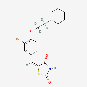 molecular formula C18H20BrNO3S B586494 5-[[3-Bromo-4-(2-cyclohexylethoxy)phenyl]methylene]-2,4-thiazolidinedione-d4 CAS No. 1795135-31-7