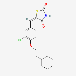 B586495 5-[[3-Chloro-4-(2-cyclohexylethoxy)phenyl]methylene]-2,4-thiazolidinedione CAS No. 1239610-72-0
